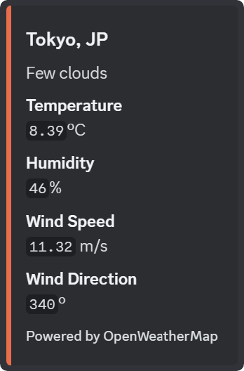 Weather Embed